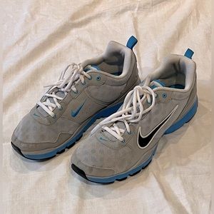 Nike Training Flex TR shoe - Gray & Light Blue - white laces